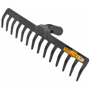 Rastrello acciaio 14 denti senza manico pulizia giardinaggio ingco