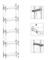 MONGARDI Scaffale in resina PVC 4 ripiani portata 80 Kg,  80x40x165 cm