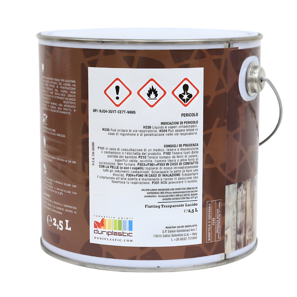 Durilux legnomare flatting vernice lucida per legno e imbarcazioni *** formato 2.5 lt, confezione 1