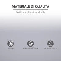 Armadietto Mobile Ripiano Regolabile Chiusura di Sicurezza per Casa Ufficio Garage Acciaio 80x40x92.5cm Grigio