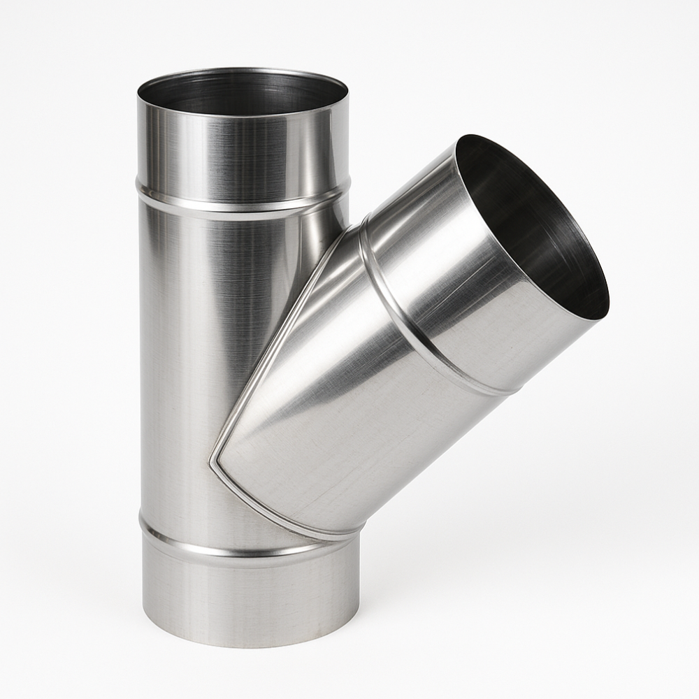 Raccordo braga 135° mono parete metallica spessore 0,5 mm canna fumaria *** misura Ø 180 mm, confezione 1