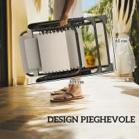 Set 2 Sedie Sdraio a Gravità Zero Pieghevoli con Schienale Regolabile e Tavolino, Beige