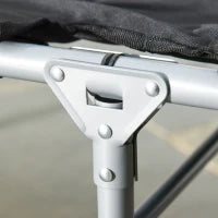 Letto da Campeggio, Brandina Pieghevole e Imbottita con Cuscino, Nero 183 x 66 x 33cm