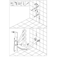 Colonna doccia tec alluminio bianco nero getti idro arredamento h150xl22 *** confezione 1