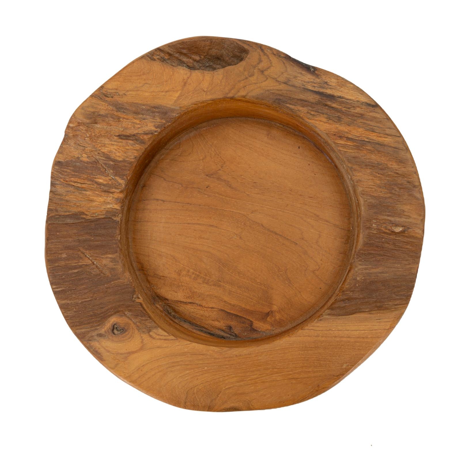 S/TASCHE ERUSI IN TEAK RIC. CM Ø 20X6  (PEZZI UNICI - NON RIP. IN SERIE)