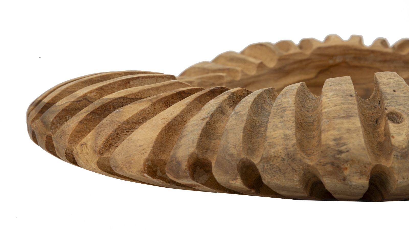 S/TASCHE GERIS IN TEAK RICICLATO CM Ø 35X7 (PEZZI UNICI - NON RIP. IN SERIE)