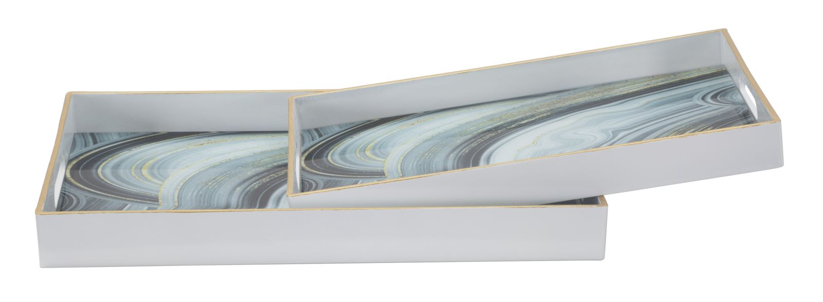 S/TASCHE WHITE MARBLE COPPIA CM 40X30X4-35X25X3,5