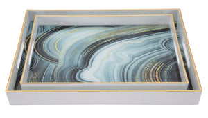 S/TASCHE WHITE MARBLE COPPIA CM 40X30X4-35X25X3,5