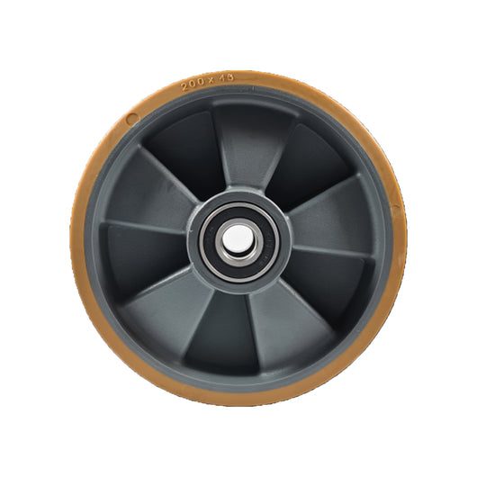 Ruota Poliuretano C/All D200X50 F.20mm + Cuscinetti 6204 Pramac Lifter Ricambio