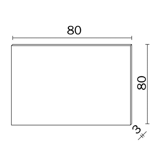 Inda - Specchio quadrato Forum filo satinato L.80x80cm