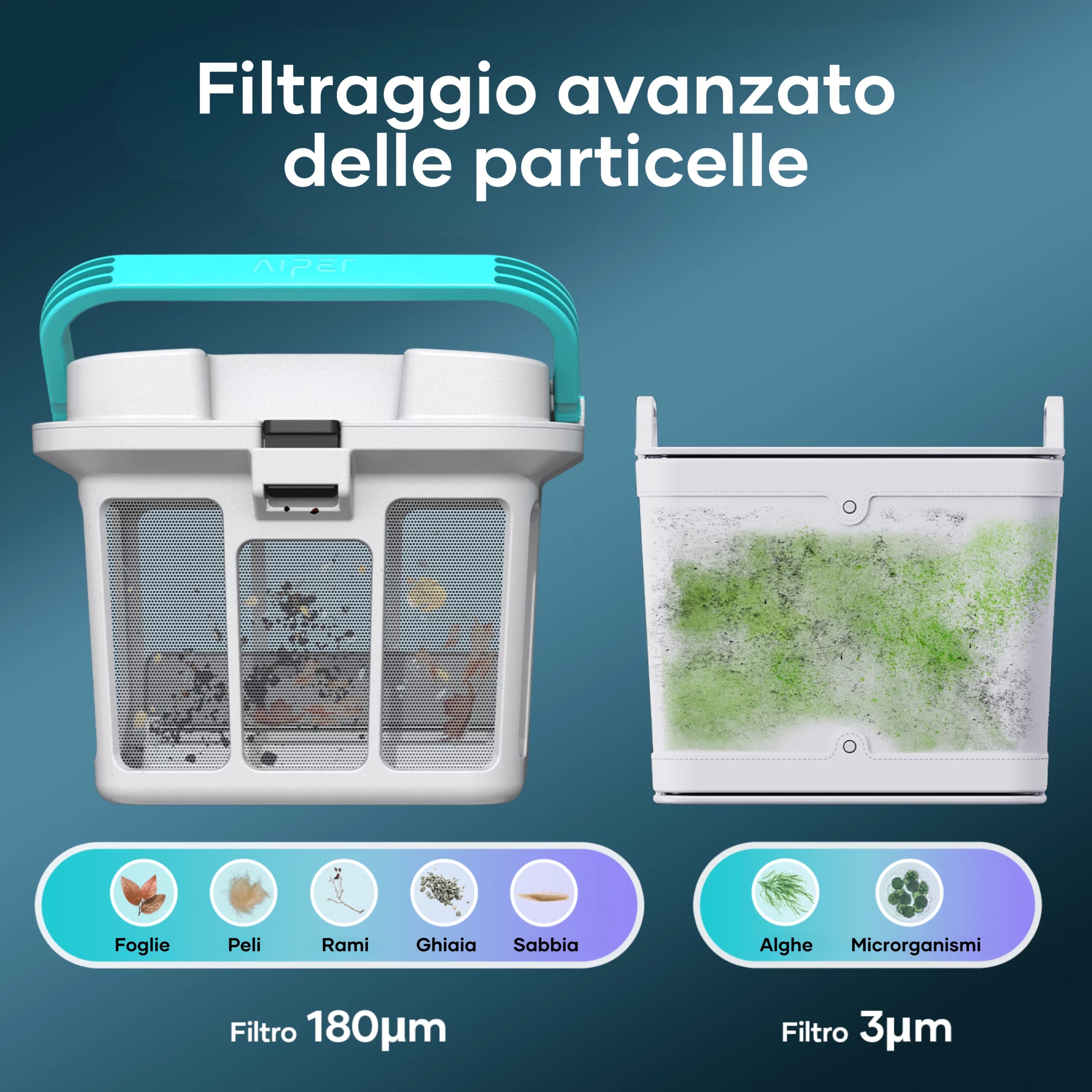 Aiper SCUBA S1 Pro 2025, Robot Pulisci Piscina 200Mq Autonomia 180Min, nero