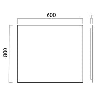Lineabeta - Specchio LED Zenith 60x80cm senza telaio con antiappannamento