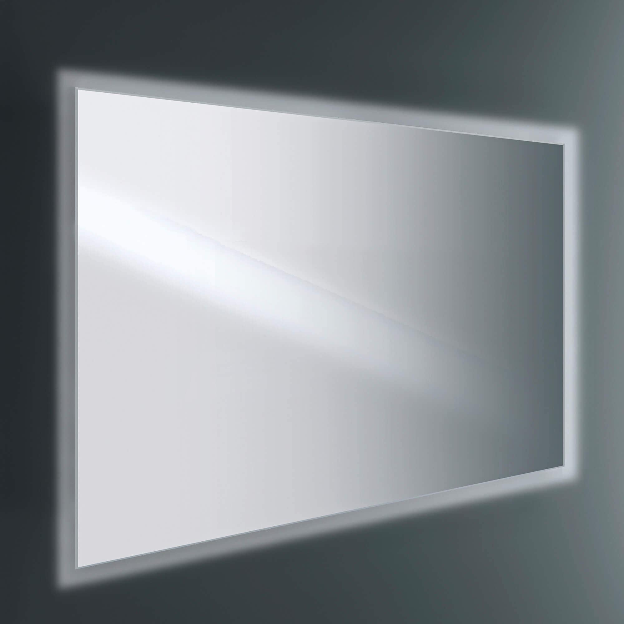 Lineabeta - Specchio LED Zenith 100x80cm senza telaio con luce ambientale