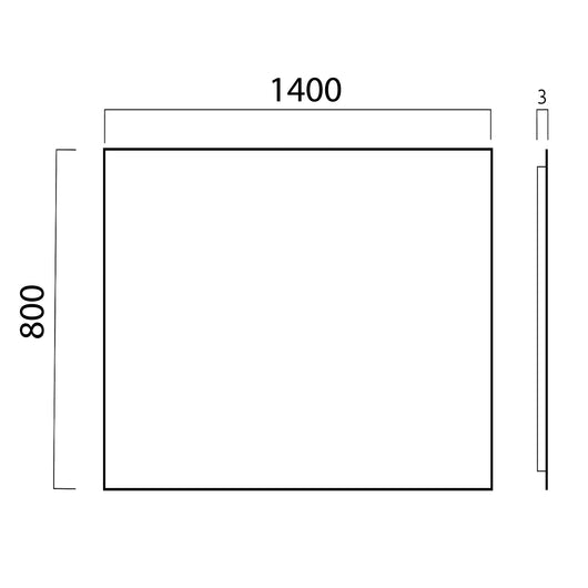 Lineabeta - Specchio LED Zenith 140x80cm senza telaio con antiappannamento