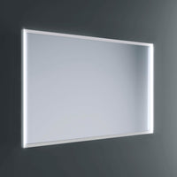 Lineabeta - Specchio LED Pyxis 60x80cm con cornice bianca e accensione a muro