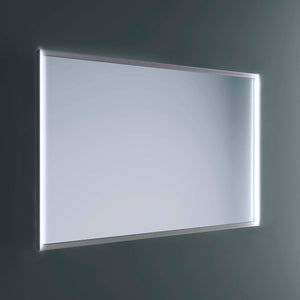 Lineabeta - Specchio LED Pyxis 90x80cm con cornice grigia e antiappannamento