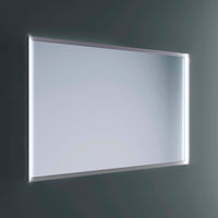 Lineabeta - Specchio LED Pyxis 140x80cm con cornice grigia e accensione a muro