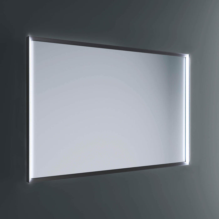 Lineabeta - Specchio LED Pyxis 60x80cm dimmerabile con cornice nera