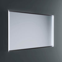 Lineabeta - Specchio LED Pyxis 90x80cm dimmerabile con cornice nera