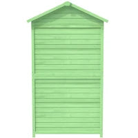 Capanno per archiviazione da giardino in legno, resistente alle intemperie, ampio spazio 101,5x56,5x175,3 cm, verde