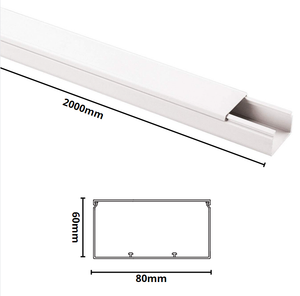 Canale bianco portacavi pvc rigido autoestinguente 80x60mm barra 2 metri