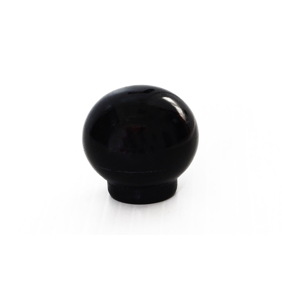 Pomolo in legno - Ã˜ 22 mm. - nero brillante