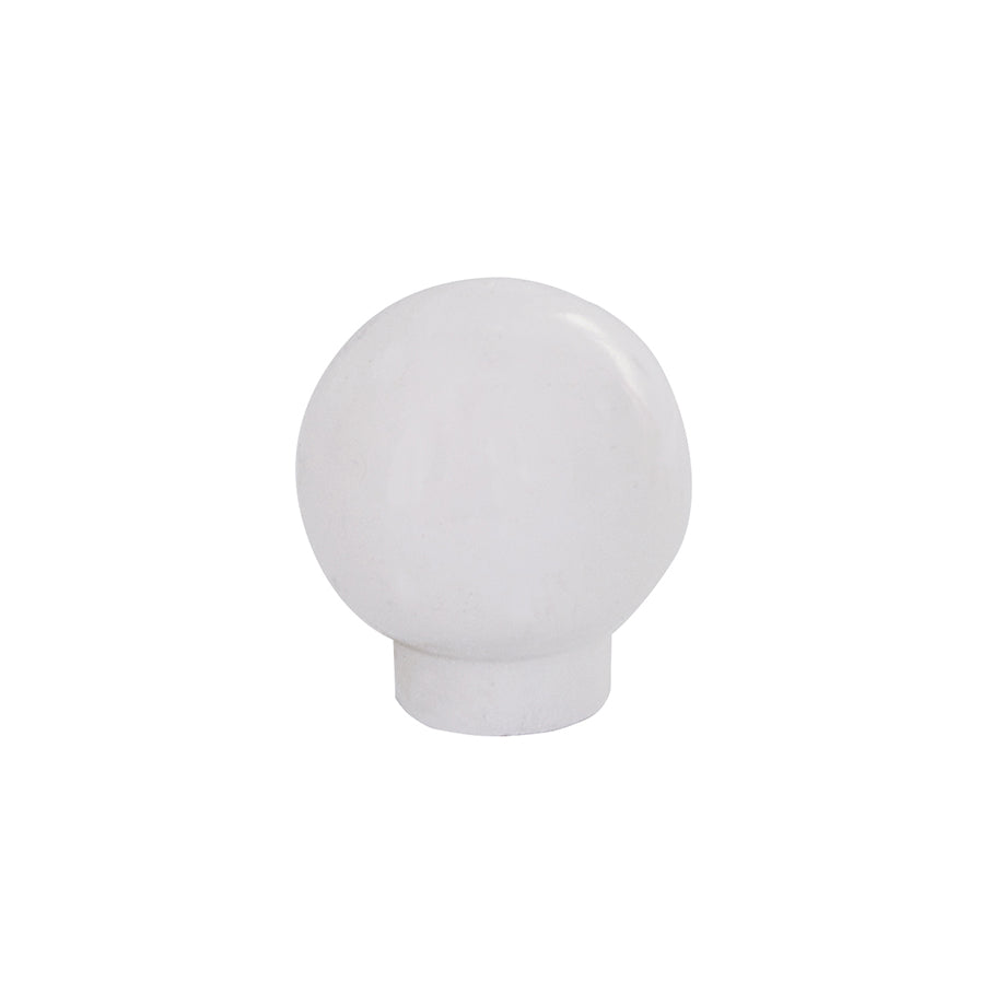 Pomolo in legno - Ã˜ 26 mm. - bianco brillante