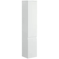 kleankin Mobile Bagno con 5 Ripiani Regolabili, Ante senza maniglie 30x28x152.5cm, Bianco