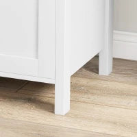 Armadietto Portadocumenti con 2 Cassetti per Cartelle A4, Serratura e Chiavi, 76x40x76cm, Bianco