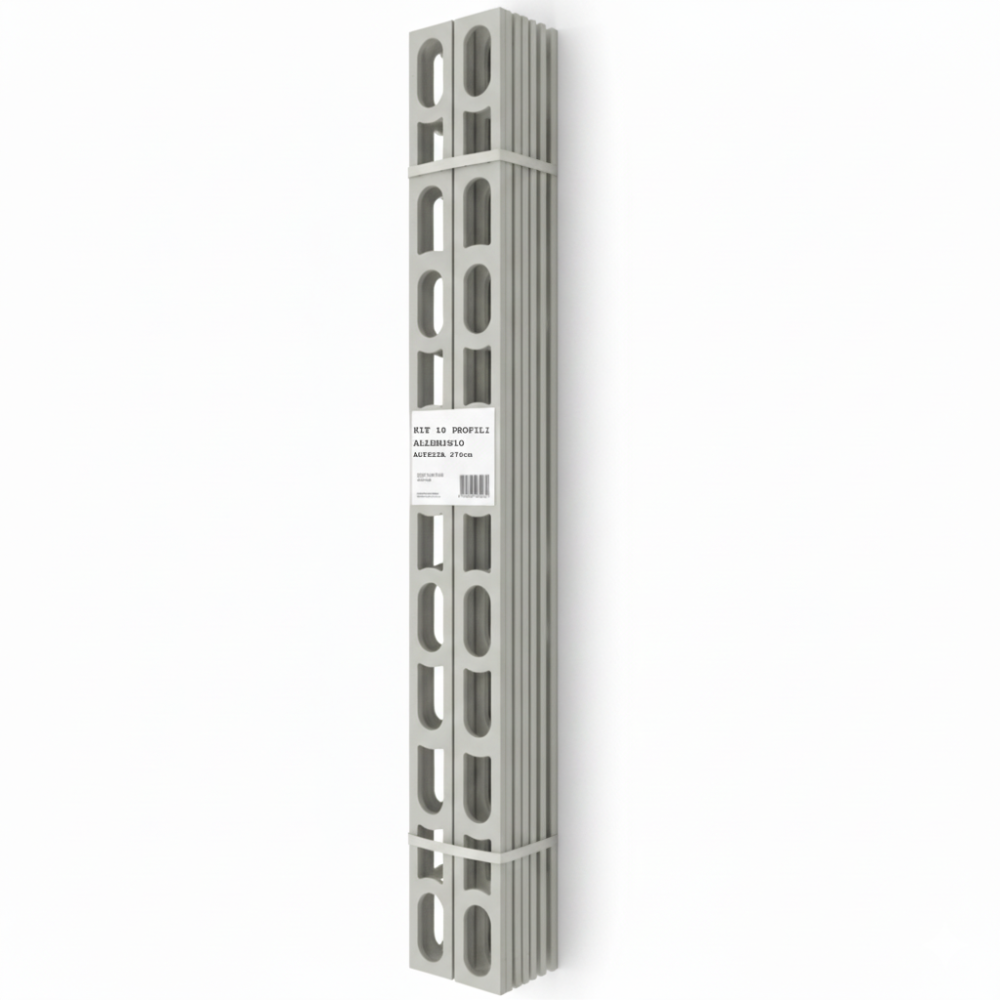 Profili in alluminio verniciato colore grigio cemento 113 a l per finitura parete proangle *** pezzi 10 pz, confezione 1