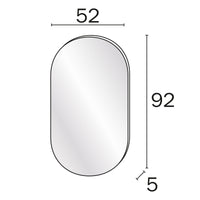 Inda - Specchio Tenno con cornire nero opaco 52x92cm