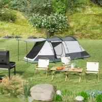 Set di 2 Sedie da Campeggio, Sedie da Pesca Pieghevoli, Tessuto Oxford e Struttura in Acciaio, 54 x 59 x 78 cm, Kaki