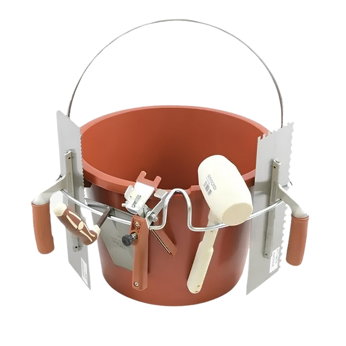 Secchio supporto porta attrezzi manico in acciaio 27 lt. utensili raimondi