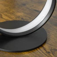 Lampada da Tavolo dal Design Contemporaneo a Spirale, LED Bianco Caldo, Alluminio, 21L x 15l x 43H cm, Nero