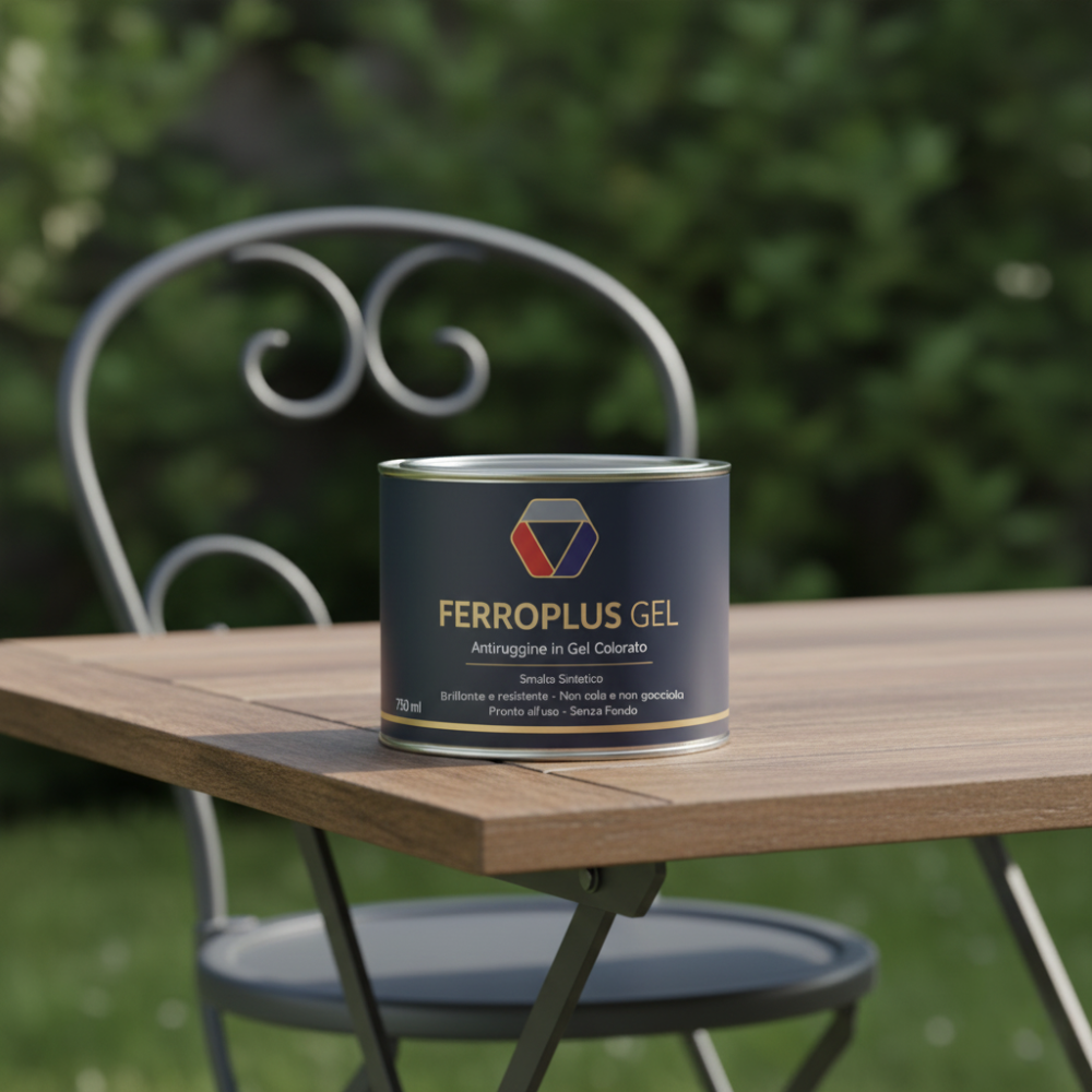 Ferroplus gel smalto sintetico antiruggine per ferro grigio grafite 750 ml