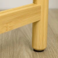 Porta Piante da Interno ed Esterno, 4 Ripiani a Vassoio e Struttura in Bambù, 28x28x80 cm, Bianco