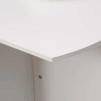 Tavolo da Pranzo Pieghevole Salvaspazio in Legno, 90x60x74cm, Bianco