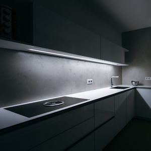 Profilo alluminio grigio strip led barra 2 metri opt5183