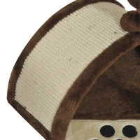 Albero Tiragraffi per Gatti per Gioco e Relax 36x36x44 cm Marrone