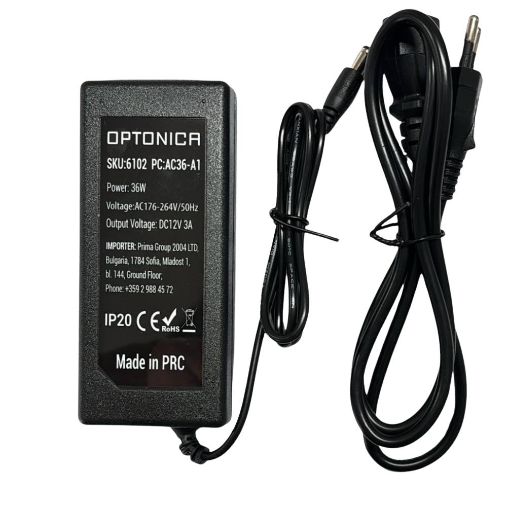 Alimentatore optonica 6102 36w 12v 3a per strisce led