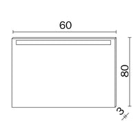 Inda - Specchio LED Lea 60x80cm con filo e telaio satinato