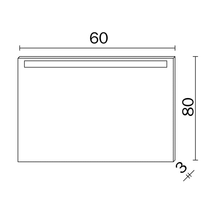Inda - Specchio LED Lea 60x80cm con filo e telaio satinato