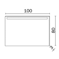 Inda - Specchio LED Lea 100x80cm con filo e telaio satinato