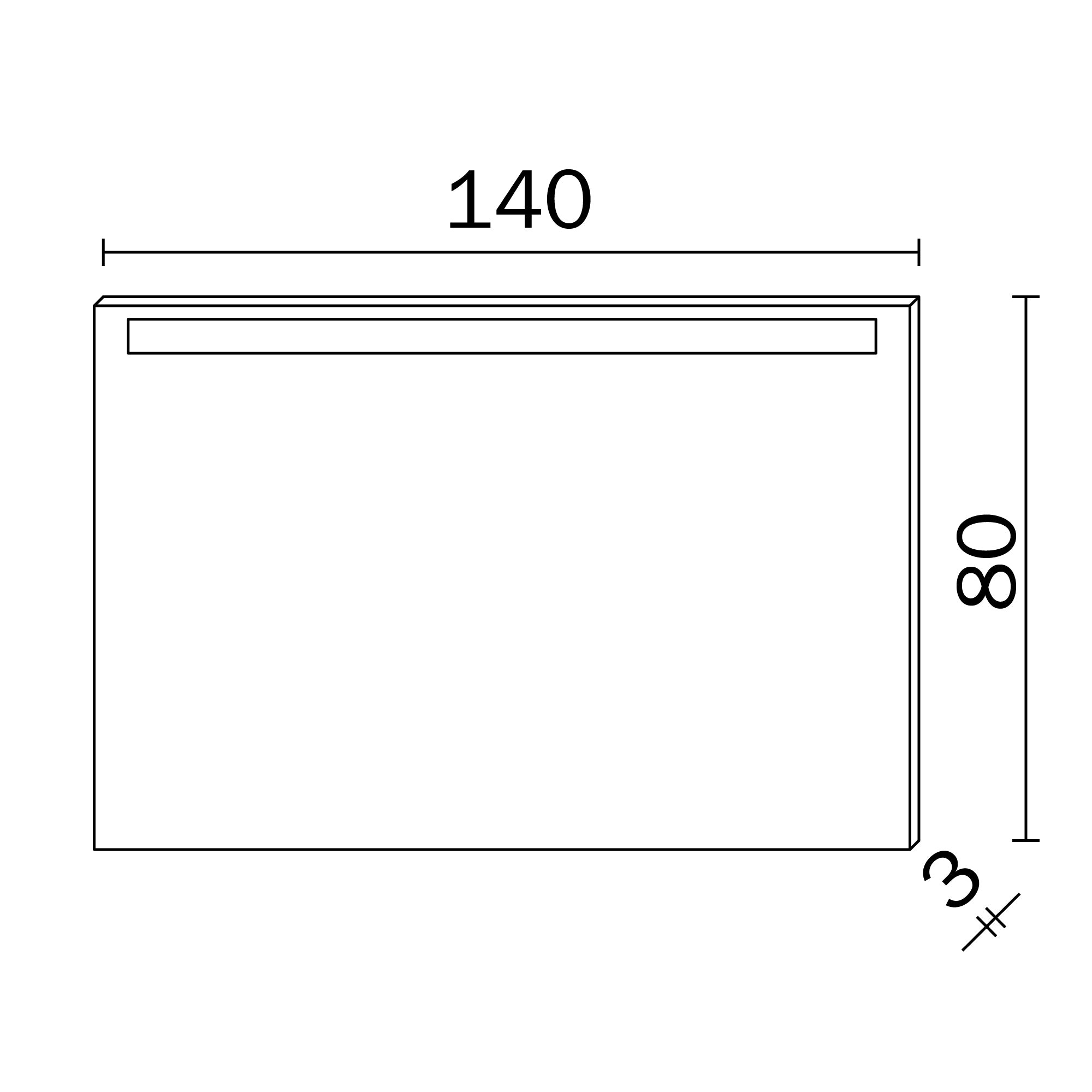 Inda - Specchio LED Lea 140x80cm con filo e telaio satinato