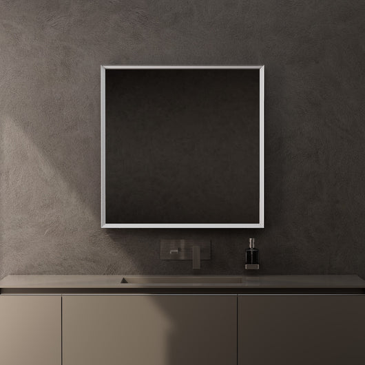 Inda - Specchio LED Pirano 80x80cm dimmerabile con telaio satinato