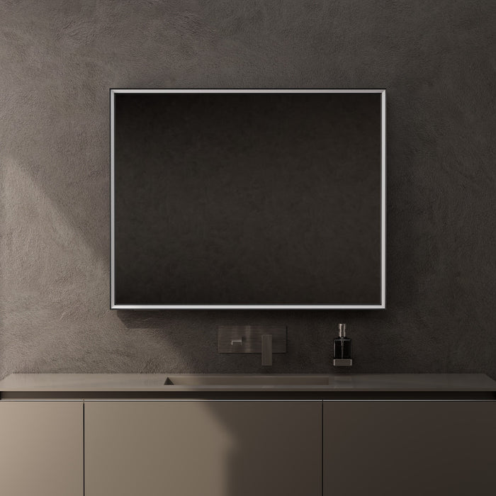 Inda - Specchio LED Pirano 100x80cm dimmerabile con telaio nero