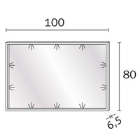 Inda - Specchio LED Pirano 100x80cm dimmerabile con telaio bianco