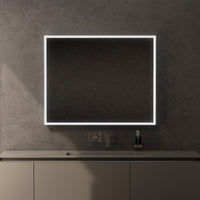 Inda - Specchio LED Pirano 100x80cm dimmerabile con telaio bianco