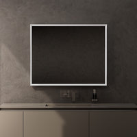 Inda - Specchio LED Pirano 100x80cm dimmerabile con telaio bianco
