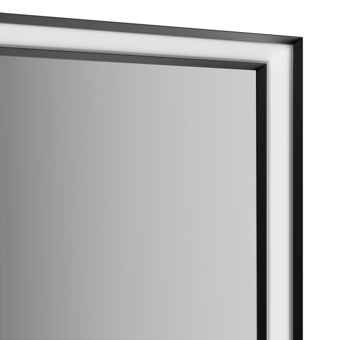 Inda - Specchio LED Pirano 120x80cm dimmerabile con telaio nero